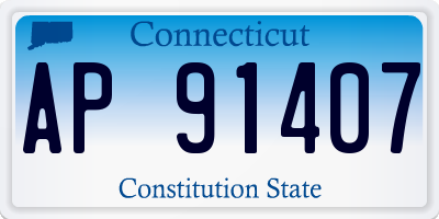 CT license plate AP91407