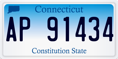 CT license plate AP91434