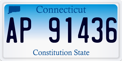 CT license plate AP91436