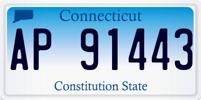 CT license plate AP91443