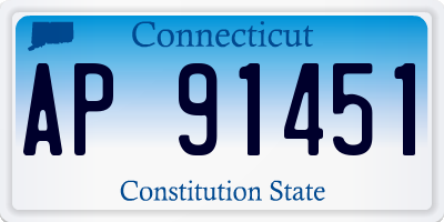CT license plate AP91451