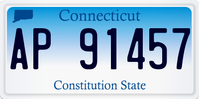 CT license plate AP91457