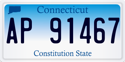 CT license plate AP91467