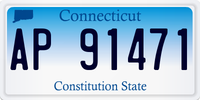 CT license plate AP91471