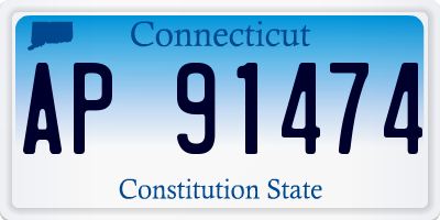 CT license plate AP91474