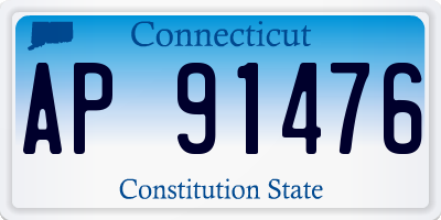 CT license plate AP91476