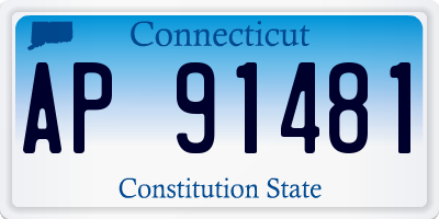 CT license plate AP91481