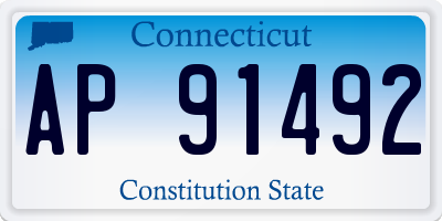CT license plate AP91492