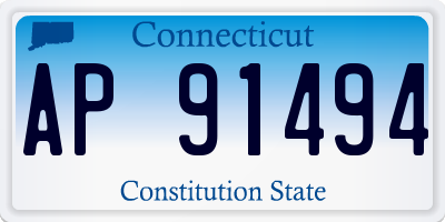 CT license plate AP91494