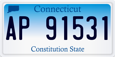 CT license plate AP91531