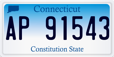 CT license plate AP91543