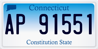 CT license plate AP91551