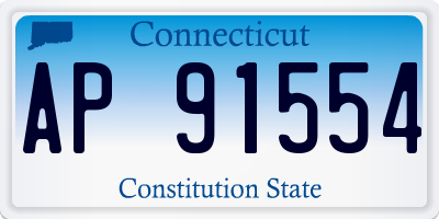 CT license plate AP91554