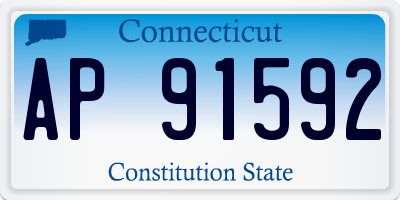 CT license plate AP91592