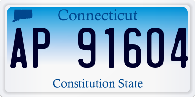 CT license plate AP91604