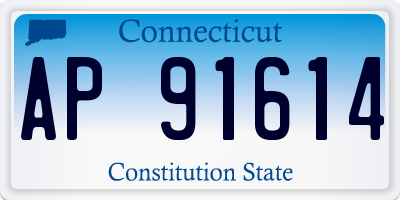CT license plate AP91614