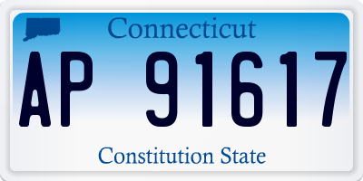 CT license plate AP91617