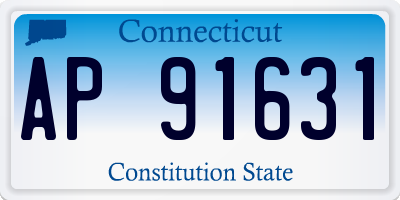 CT license plate AP91631