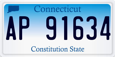 CT license plate AP91634