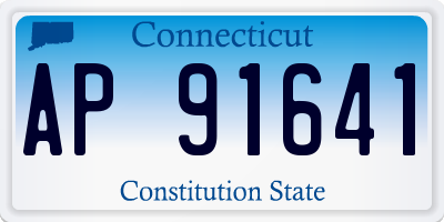 CT license plate AP91641