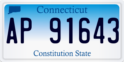 CT license plate AP91643