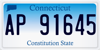 CT license plate AP91645