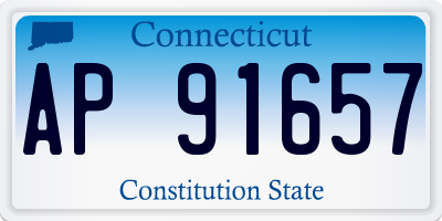 CT license plate AP91657