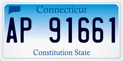 CT license plate AP91661