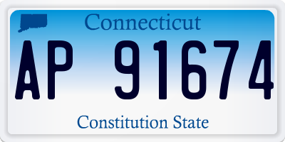 CT license plate AP91674