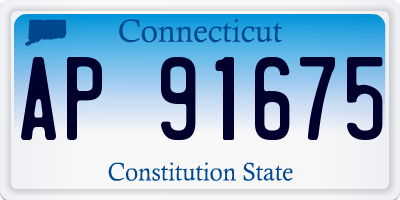 CT license plate AP91675