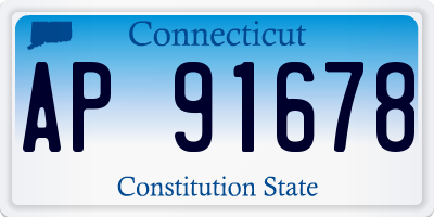 CT license plate AP91678
