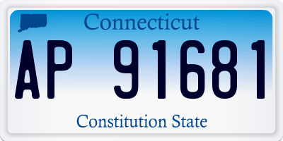 CT license plate AP91681