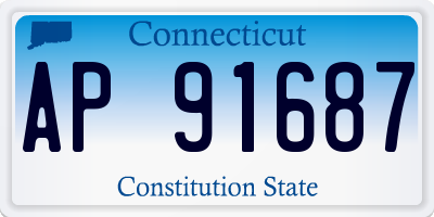 CT license plate AP91687