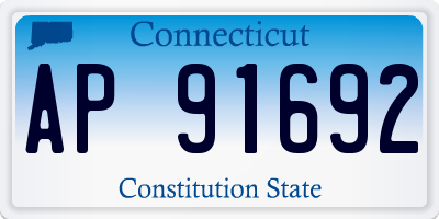 CT license plate AP91692