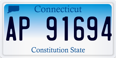 CT license plate AP91694