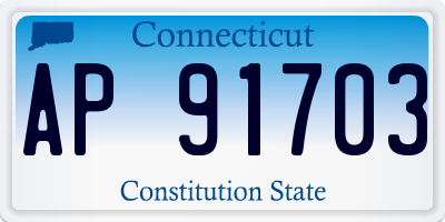 CT license plate AP91703