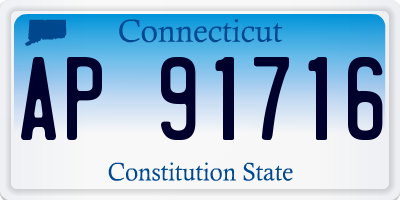 CT license plate AP91716