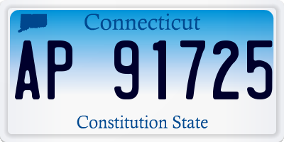CT license plate AP91725