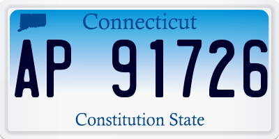 CT license plate AP91726