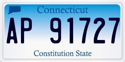 CT license plate AP91727
