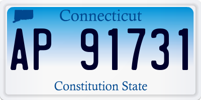 CT license plate AP91731