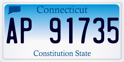 CT license plate AP91735