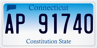 CT license plate AP91740