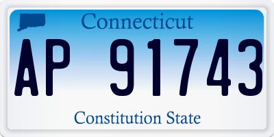 CT license plate AP91743