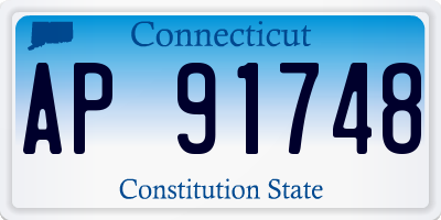 CT license plate AP91748