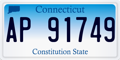 CT license plate AP91749