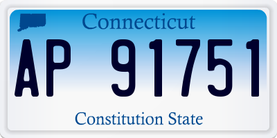 CT license plate AP91751