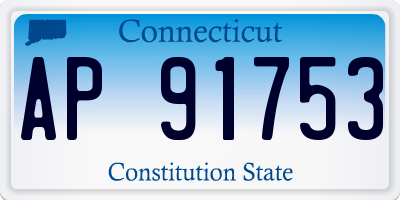 CT license plate AP91753
