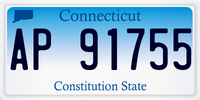 CT license plate AP91755