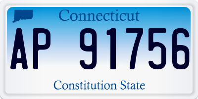 CT license plate AP91756